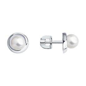 Серьги SOKOLOV - Серебро 925, Жемчуг имитация (арт. 94022189)