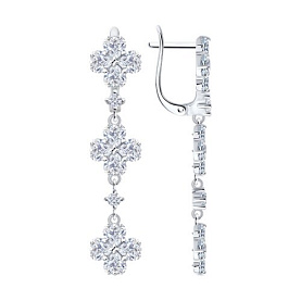 Серьги SOKOLOV - Серебро 925, Фианит (арт. 94027033)