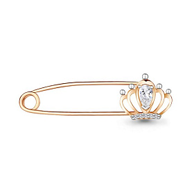 Булавка Аквамарин - Серебро 925, Фианит (арт. 72689А.6)