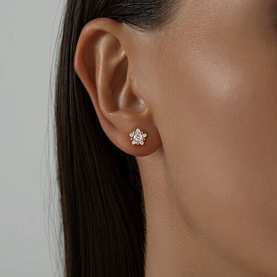 Серьги SOKOLOV - Серебро 925, Фианит (арт. 93020040)