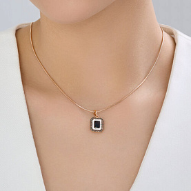 Подвеска SOKOLOV - Золото 585, Гранат, Фианит (арт. 733013)