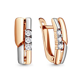 Серьги Аквамарин - Золото 375, Фианит (арт. 46617.8)