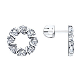Серьги SOKOLOV - Серебро 925, Фианит (арт. 94026783)