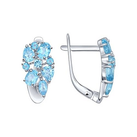 Серьги SOKOLOV - Серебро 925, Топаз (арт. 92021247)