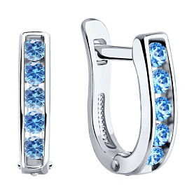 Серьги SOKOLOV - Серебро 925, Фианит (арт. 94026404)