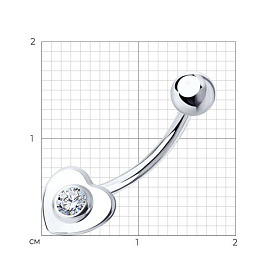 Пирсинг SOKOLOV - Серебро 925, Фианит (арт. 94060081)