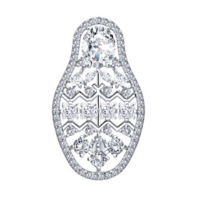 Брошь Diamant - Серебро 925, Фианит (арт. 94-140-00398-1)