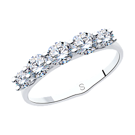 Кольцо SOKOLOV - Серебро 925, Фианит (арт. 94013012)