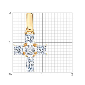 Подвеска Diamant - Золото 585, Фианит (арт. 51-130-02931-1)