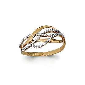 Кольцо Аквамарин - Золото 375, Фианит (арт. 63558А.8)