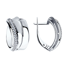 Серьги Diamant - Серебро 925, Фианит (арт. 94-120-00419-1)