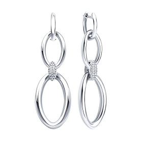 Серьги SOKOLOV - Серебро 925, Фианит (арт. 94027028)