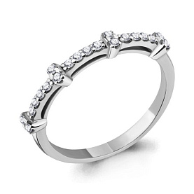 Кольцо Аквамарин - Серебро 925, Фианит (арт. 67209А.5)