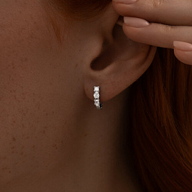 Серьги SOKOLOV - Серебро 925, Фианит (арт. 94021704)