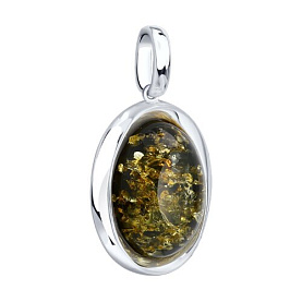 Подвеска SOKOLOV - Серебро 925, Янтарь (арт. 83030359)