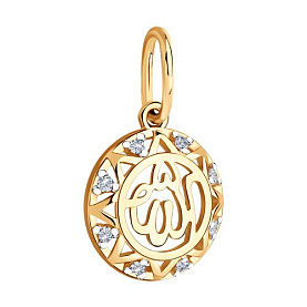 Подвеска SOKOLOV - Золото 585, Фианит (арт. 034439)