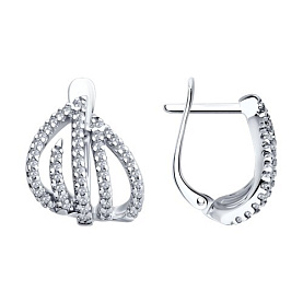 Серьги SOKOLOV - Серебро 925, Фианит (арт. 94026660)