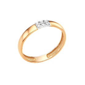 Кольцо ЮФ Династия - Золото 585, Фианит (арт. 000841-1102)