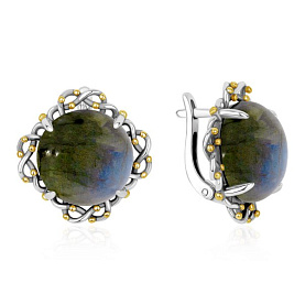 Серьги KRASNOE - Серебро 925, Лабрадорит (арт. 2317Л05326)
