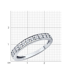 Кольцо SOKOLOV - Серебро 925, Фианит (арт. 94013832)