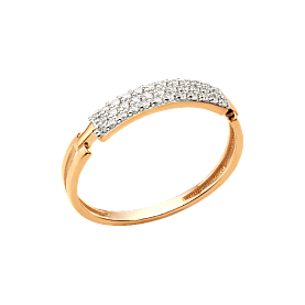 Кольцо ЮФ Династия - Золото 585, Фианит (арт. 000591-1102)