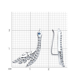 Серьги SOKOLOV - Серебро 925, Фианит (арт. 94026450)