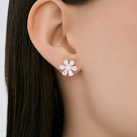 Серьги SOKOLOV - Серебро 925, Фианит (арт. 94027180-91)