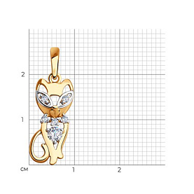 Подвеска Diamant - Золото 585, Фианит (арт. 51-130-00613-1)