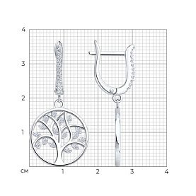 Серьги SOKOLOV - Серебро 925, Фианит (арт. 94026317-91)
