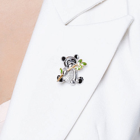 Брошь SOKOLOV - Серебро 925, Фианит, Эмаль (арт. 94040176)