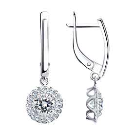 Серьги Diamant - Серебро 925, Фианит (арт. 94-121-00600-1)