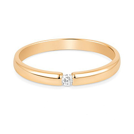 Кольцо ЮП Цитрин - Золото 585, Фианит (арт. ОК30007)