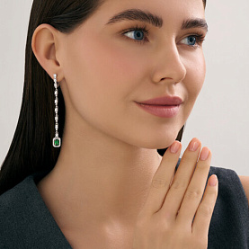 Серьги SOKOLOV - Серебро 925, Фианит (арт. 94027119)