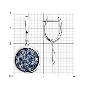 Серьги SOKOLOV - Серебро 925, Фианит (арт. 94026420)