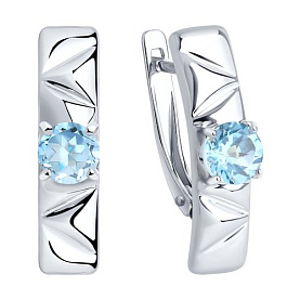 Серьги Diamant - Серебро 925, Топаз (арт. 94-320-00793-1)