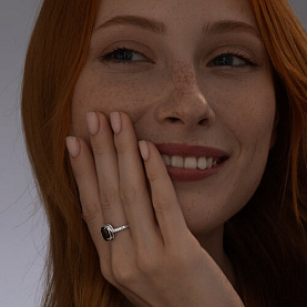 Кольцо SOKOLOV - Серебро 925, Раухтопаз, Фианит (арт. 92011770)