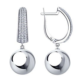 Серьги SOKOLOV - Серебро 925, Фианит (арт. 94023919)