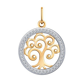 Подвеска Атолл - Золото 585, Фианит (арт. 50352)