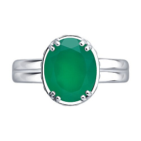 Кольцо SOKOLOV - Серебро 925, Агат, Фианит (арт. 92014851)