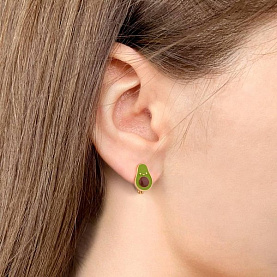 Серьги Аквамарин - Серебро 925, Эмаль (арт. 34146.6)