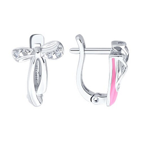 Серьги Diamant - Серебро 925, Эмаль (арт. 94-120-02296-1)