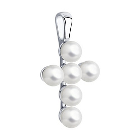 Подвеска SOKOLOV - Серебро 925, Жемчуг имитация (арт. 94032731)