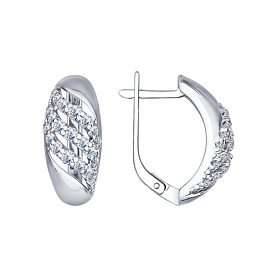 Серьги SOKOLOV - Серебро 925, Фианит (арт. 94022248)