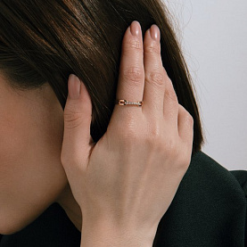 Кольцо ЮФ Династия - Золото 375, Фианит (арт. 027471-5102)