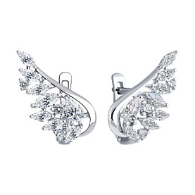 Серьги SOKOLOV - Серебро 925, Фианит (арт. 94025980)