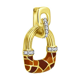 Подвеска Diamant - Серебро 925, Фианит, Эмаль (арт. 93-130-00065-1)