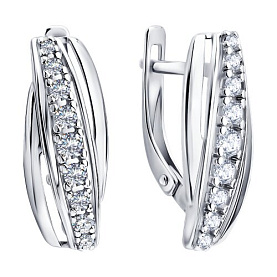 Серьги Diamant - Серебро 925, Фианит (арт. 94-120-00817-1)