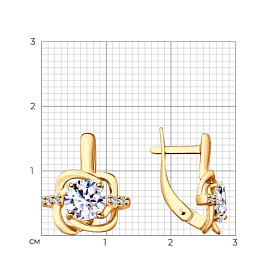 Серьги SOKOLOV - Серебро 925, Фианит (арт. 93020895)