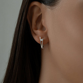 Серьги SOKOLOV - Серебро 925, Фианит (арт. 94025335)