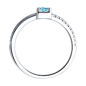 Кольцо SOKOLOV - Серебро 925, Топаз, Фианит (арт. 92014882)